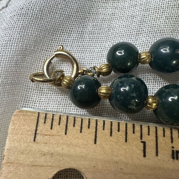 Vintage Strand Handmade Ocean Jasper Gemstone Beaded Necklace 18” Beautiful - Picture 10 of 10